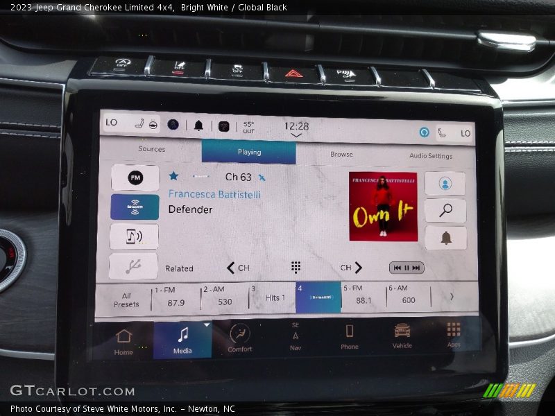 Bright White / Global Black 2023 Jeep Grand Cherokee Limited 4x4