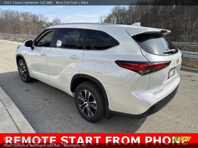 Wind Chill Pearl / Black 2023 Toyota Highlander XLE AWD