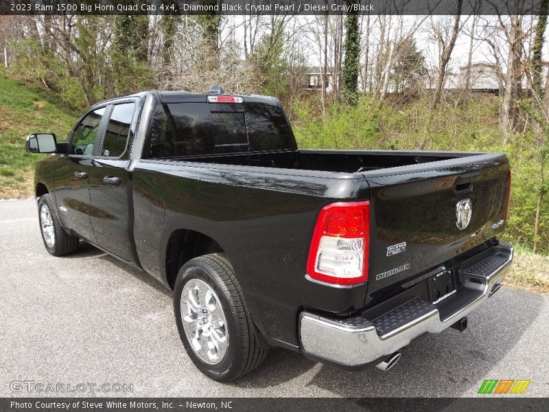 Diamond Black Crystal Pearl / Diesel Gray/Black 2023 Ram 1500 Big Horn Quad Cab 4x4