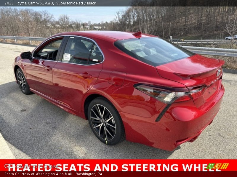 Supersonic Red / Black 2023 Toyota Camry SE AWD