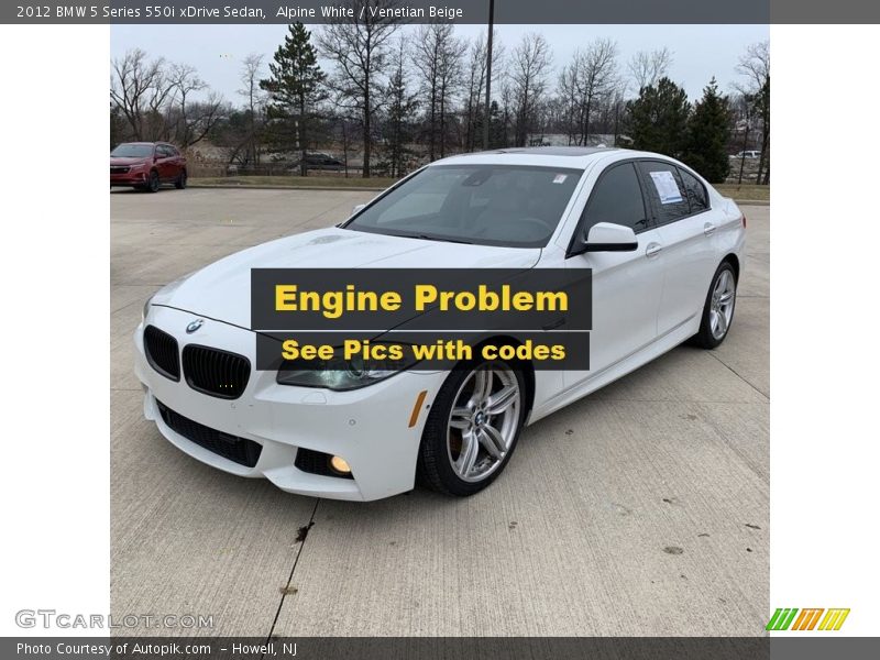 Alpine White / Venetian Beige 2012 BMW 5 Series 550i xDrive Sedan