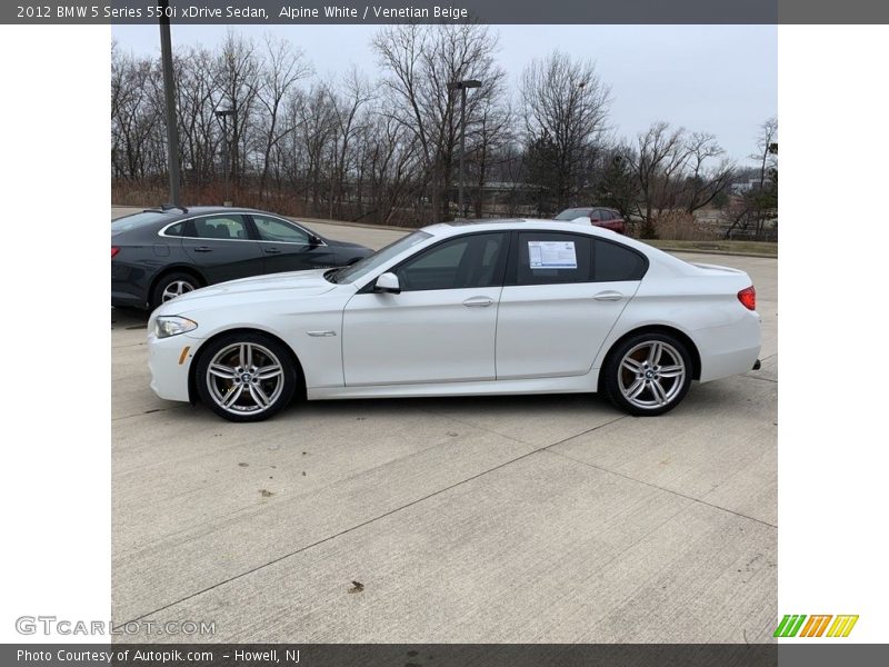 Alpine White / Venetian Beige 2012 BMW 5 Series 550i xDrive Sedan