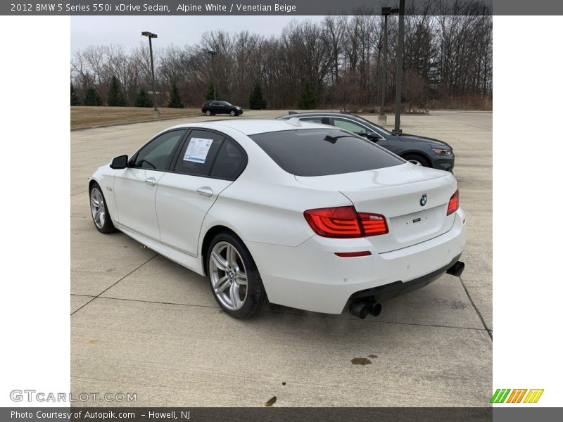 Alpine White / Venetian Beige 2012 BMW 5 Series 550i xDrive Sedan