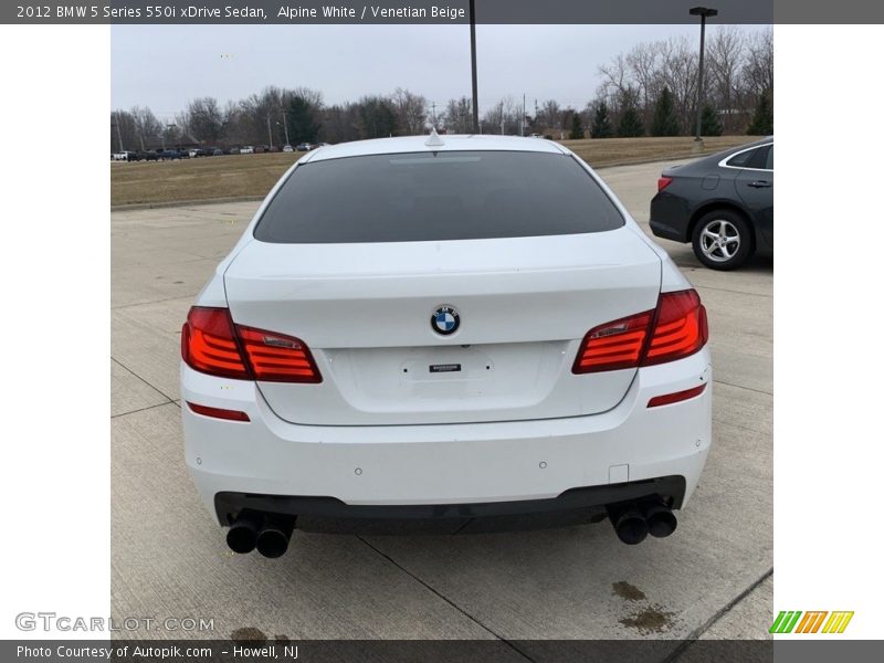 Alpine White / Venetian Beige 2012 BMW 5 Series 550i xDrive Sedan