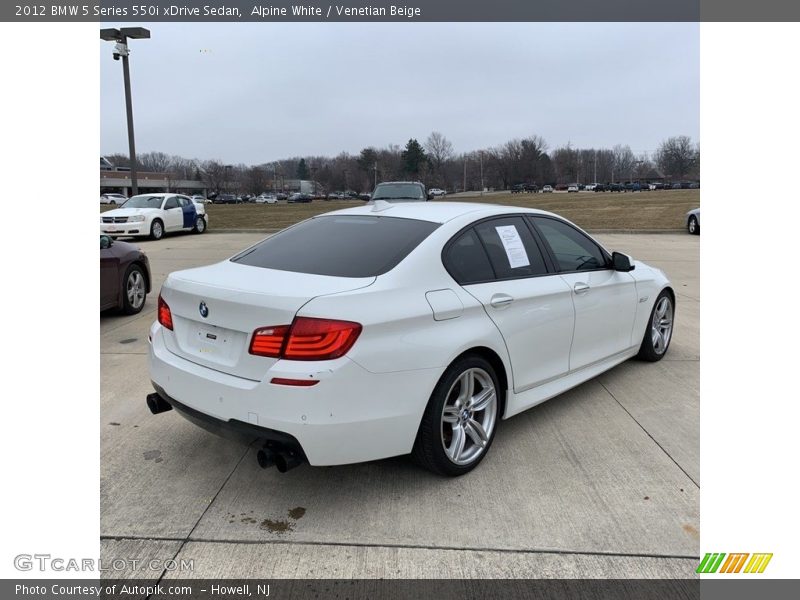 Alpine White / Venetian Beige 2012 BMW 5 Series 550i xDrive Sedan