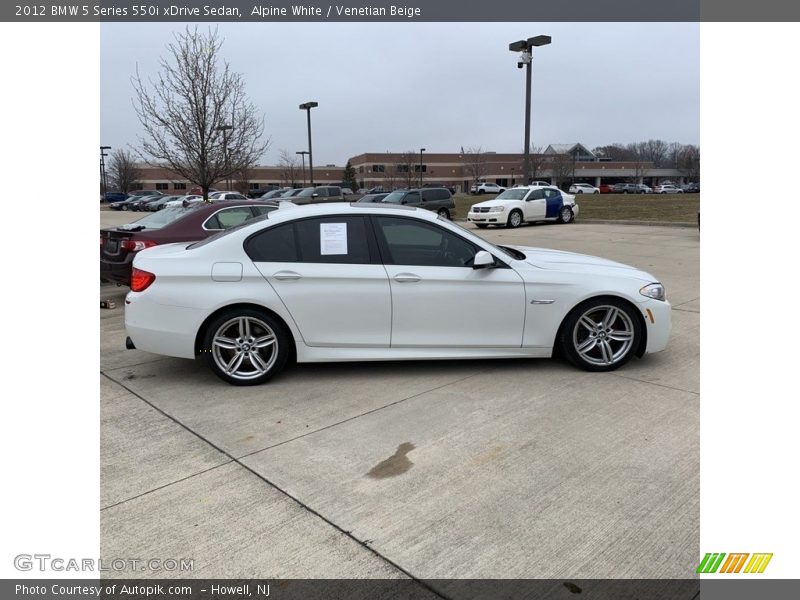 Alpine White / Venetian Beige 2012 BMW 5 Series 550i xDrive Sedan