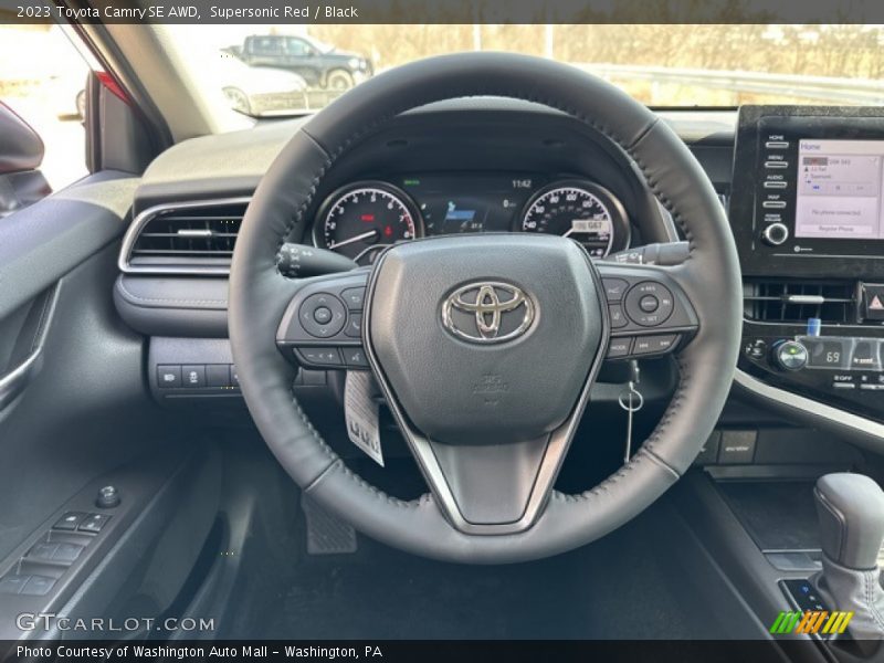 Supersonic Red / Black 2023 Toyota Camry SE AWD