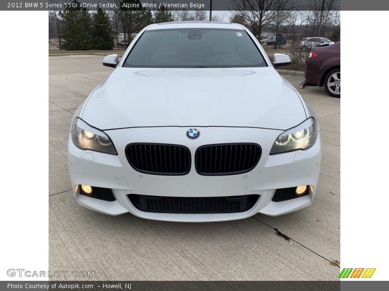 Alpine White / Venetian Beige 2012 BMW 5 Series 550i xDrive Sedan