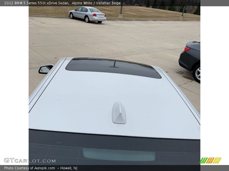 Alpine White / Venetian Beige 2012 BMW 5 Series 550i xDrive Sedan
