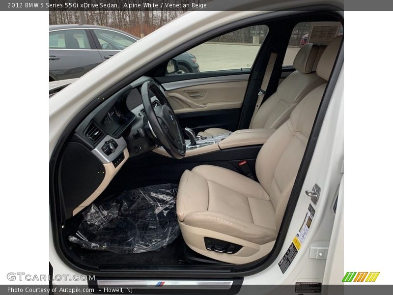 Alpine White / Venetian Beige 2012 BMW 5 Series 550i xDrive Sedan