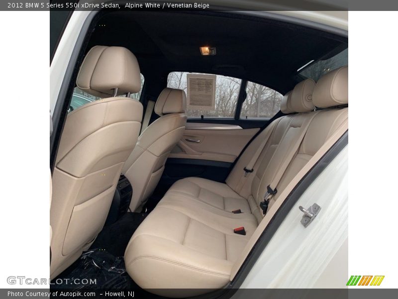 Alpine White / Venetian Beige 2012 BMW 5 Series 550i xDrive Sedan