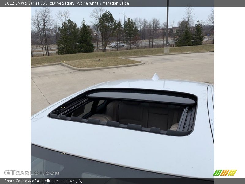 Alpine White / Venetian Beige 2012 BMW 5 Series 550i xDrive Sedan