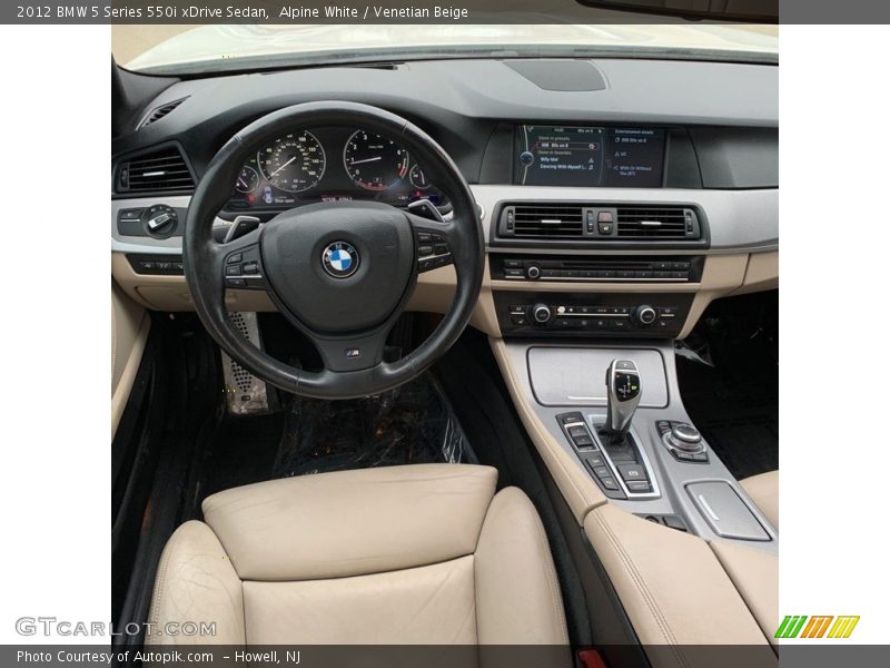 Alpine White / Venetian Beige 2012 BMW 5 Series 550i xDrive Sedan