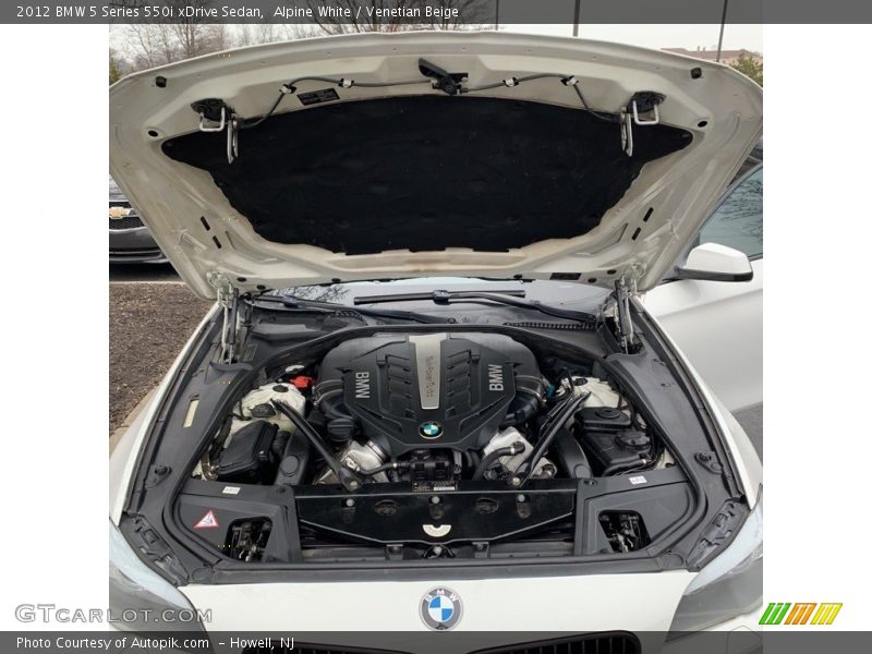 Alpine White / Venetian Beige 2012 BMW 5 Series 550i xDrive Sedan