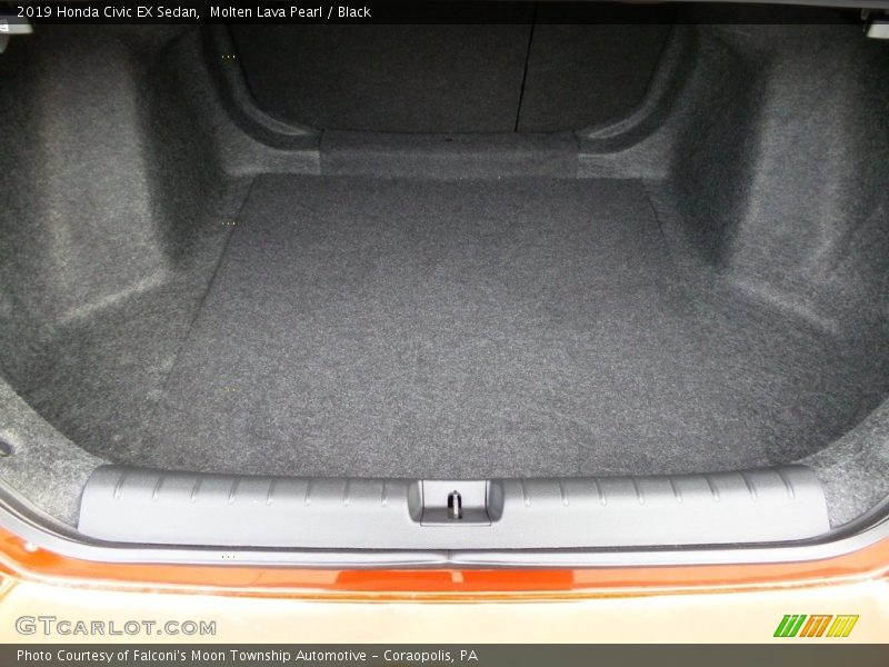 Molten Lava Pearl / Black 2019 Honda Civic EX Sedan