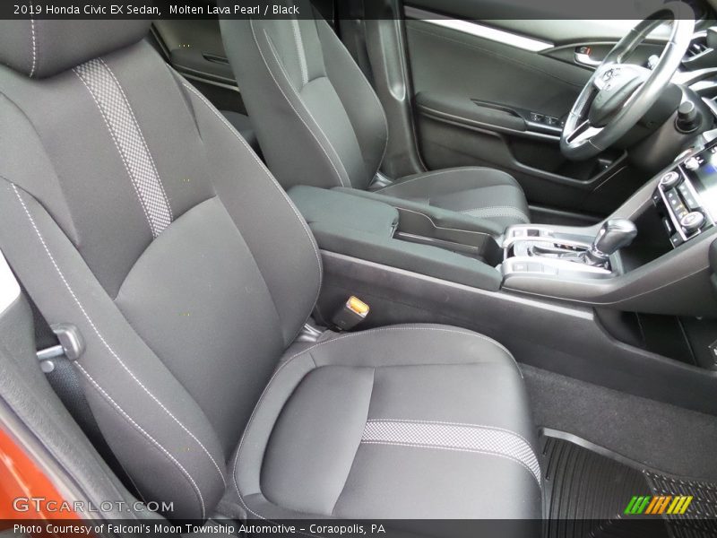 Molten Lava Pearl / Black 2019 Honda Civic EX Sedan