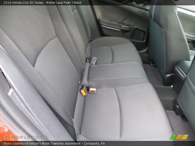 Molten Lava Pearl / Black 2019 Honda Civic EX Sedan