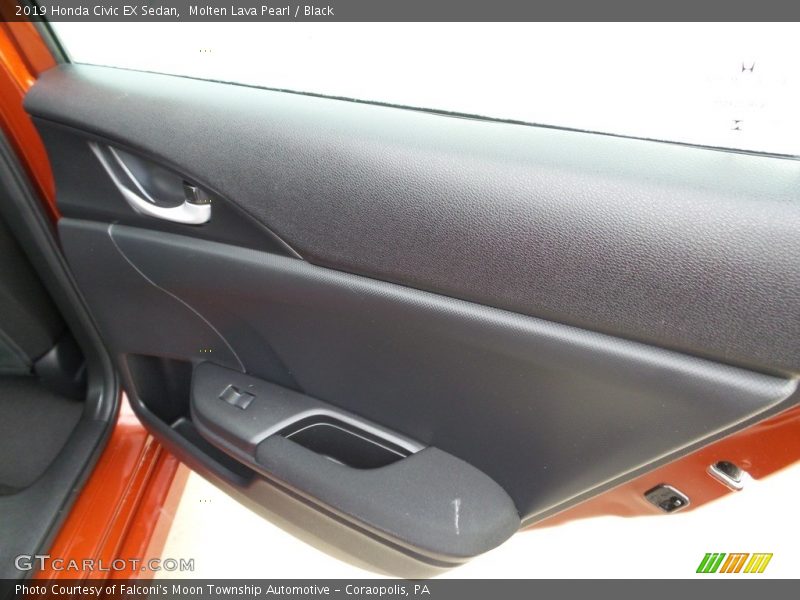 Molten Lava Pearl / Black 2019 Honda Civic EX Sedan