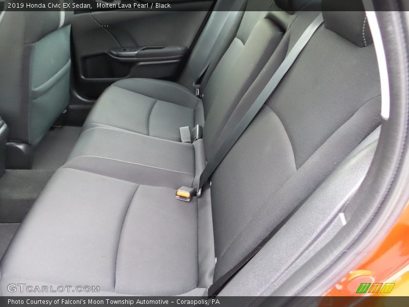 Molten Lava Pearl / Black 2019 Honda Civic EX Sedan