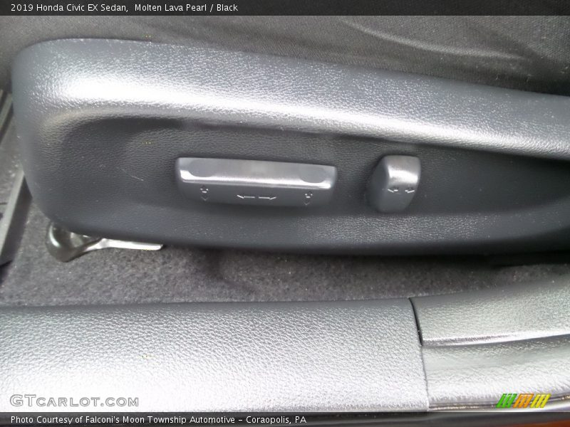 Molten Lava Pearl / Black 2019 Honda Civic EX Sedan