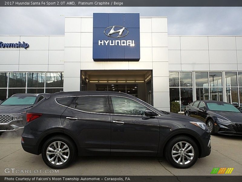 Platinum Graphite / Beige 2017 Hyundai Santa Fe Sport 2.0T AWD