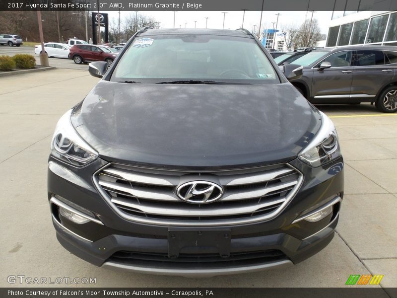 Platinum Graphite / Beige 2017 Hyundai Santa Fe Sport 2.0T AWD