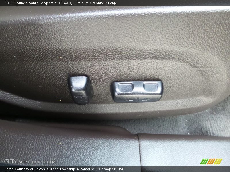 Platinum Graphite / Beige 2017 Hyundai Santa Fe Sport 2.0T AWD