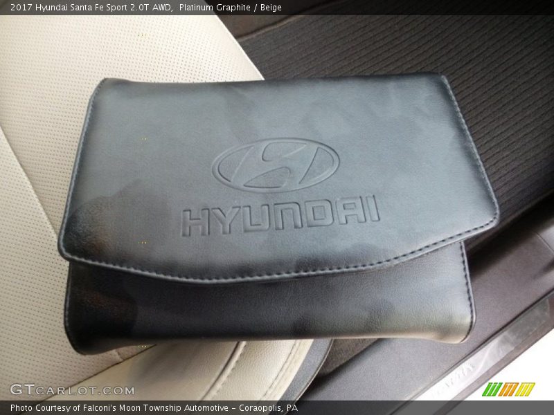 Platinum Graphite / Beige 2017 Hyundai Santa Fe Sport 2.0T AWD