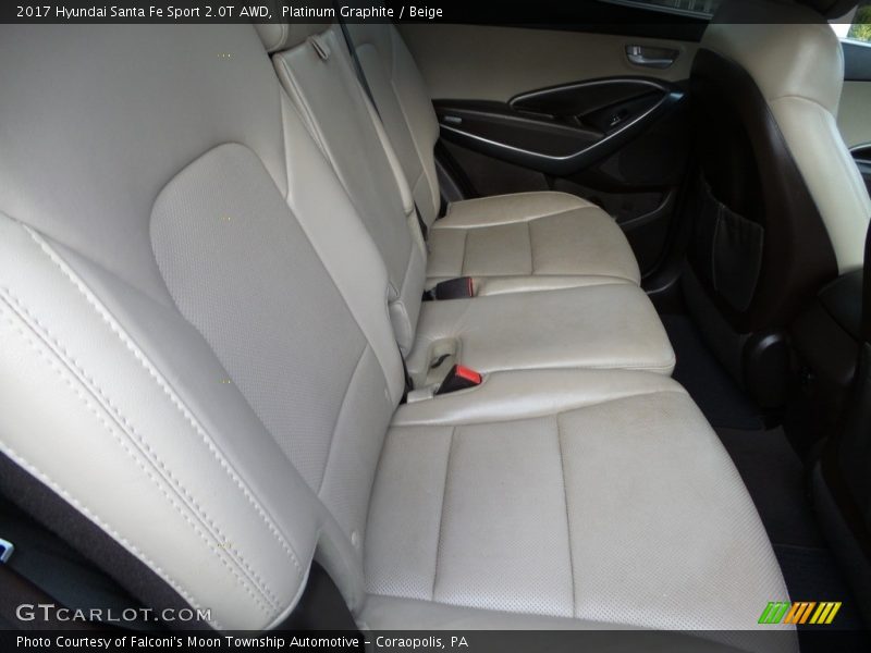 Rear Seat of 2017 Santa Fe Sport 2.0T AWD
