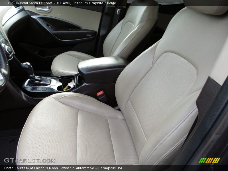 Platinum Graphite / Beige 2017 Hyundai Santa Fe Sport 2.0T AWD