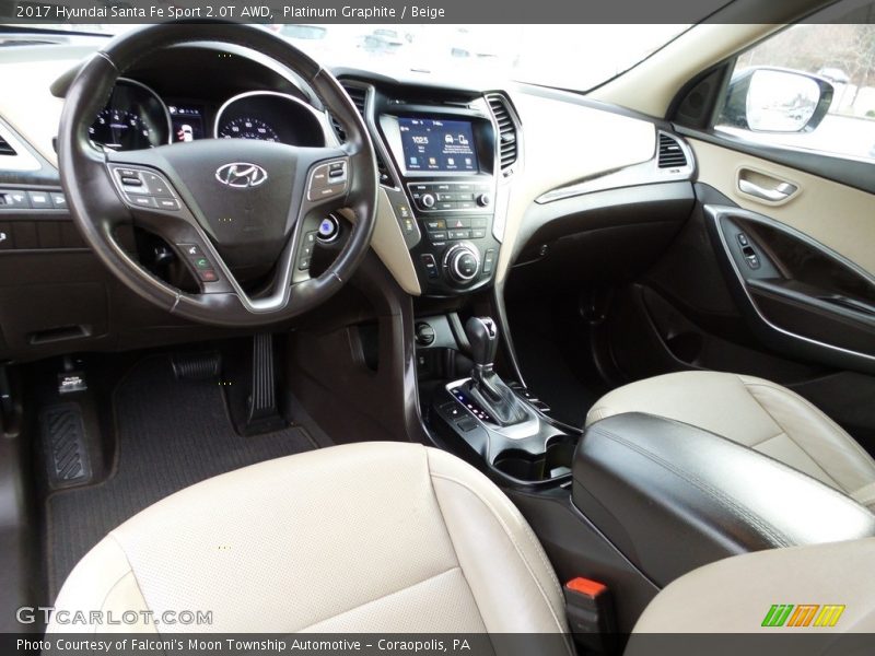  2017 Santa Fe Sport 2.0T AWD Beige Interior