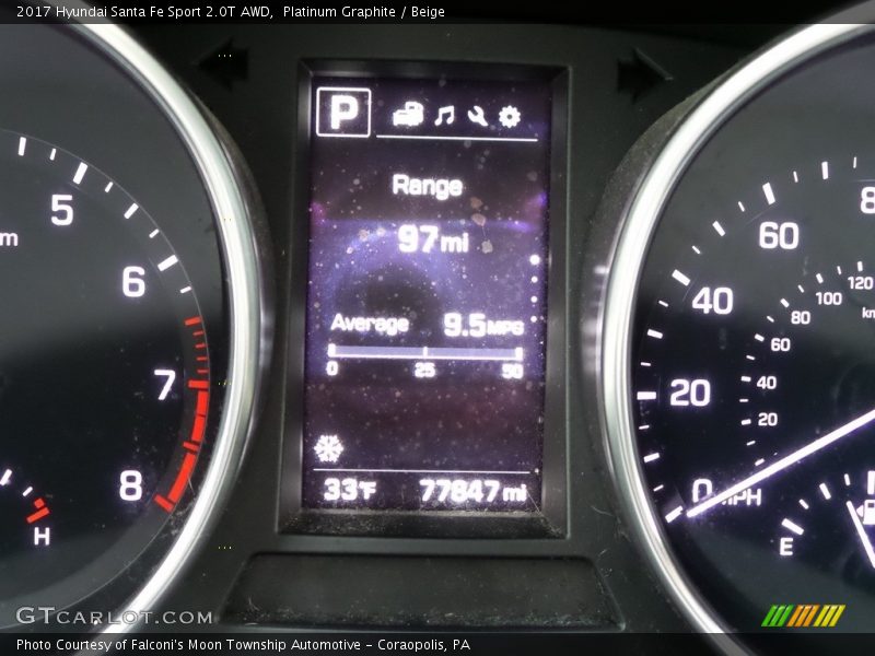 Platinum Graphite / Beige 2017 Hyundai Santa Fe Sport 2.0T AWD