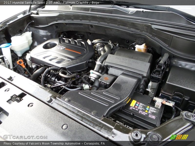  2017 Santa Fe Sport 2.0T AWD Engine - 2.0 Liter GDI Turbocharged DOHC 16-Valve D-CVVT 4 Cylinder