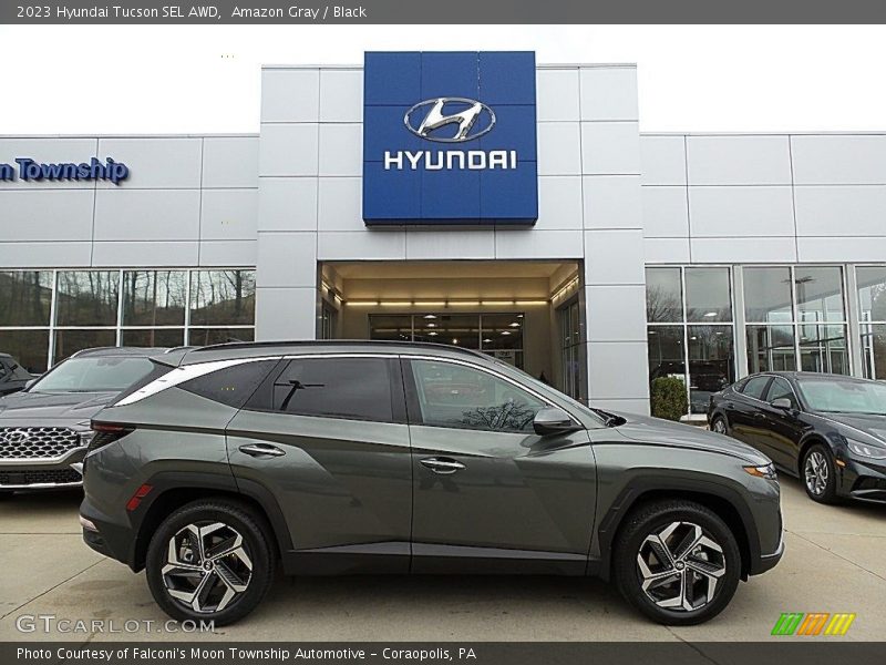 Amazon Gray / Black 2023 Hyundai Tucson SEL AWD