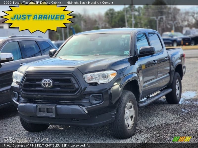 Midnight Black Metallic / Cement 2020 Toyota Tacoma SR Double Cab 4x4