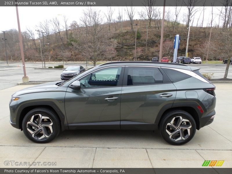 Amazon Gray / Black 2023 Hyundai Tucson SEL AWD