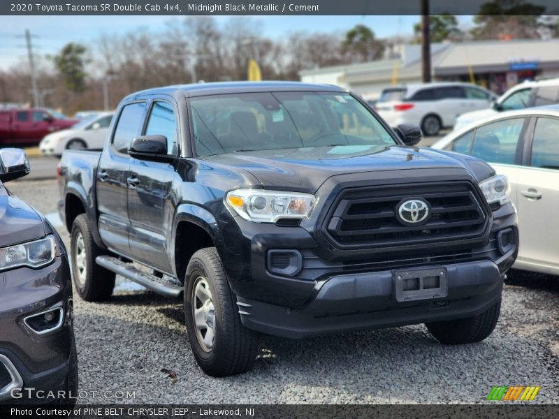 Midnight Black Metallic / Cement 2020 Toyota Tacoma SR Double Cab 4x4