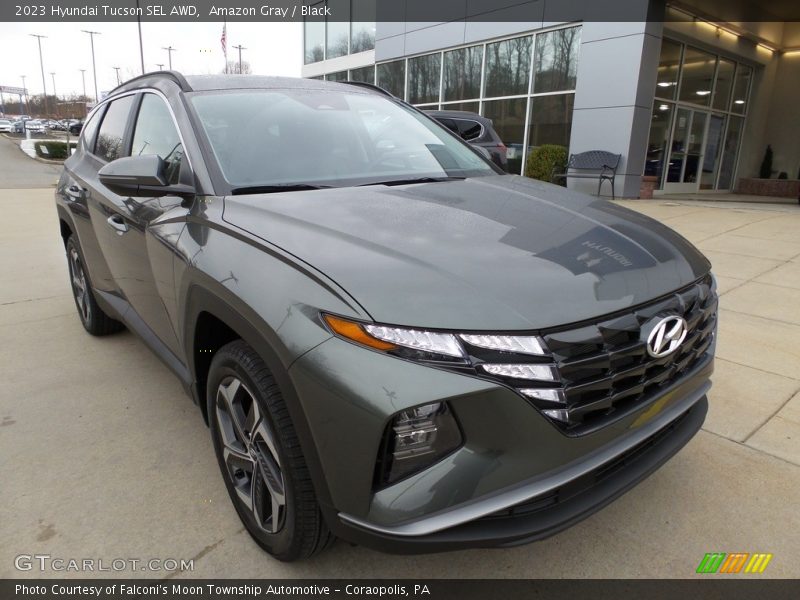 Amazon Gray / Black 2023 Hyundai Tucson SEL AWD