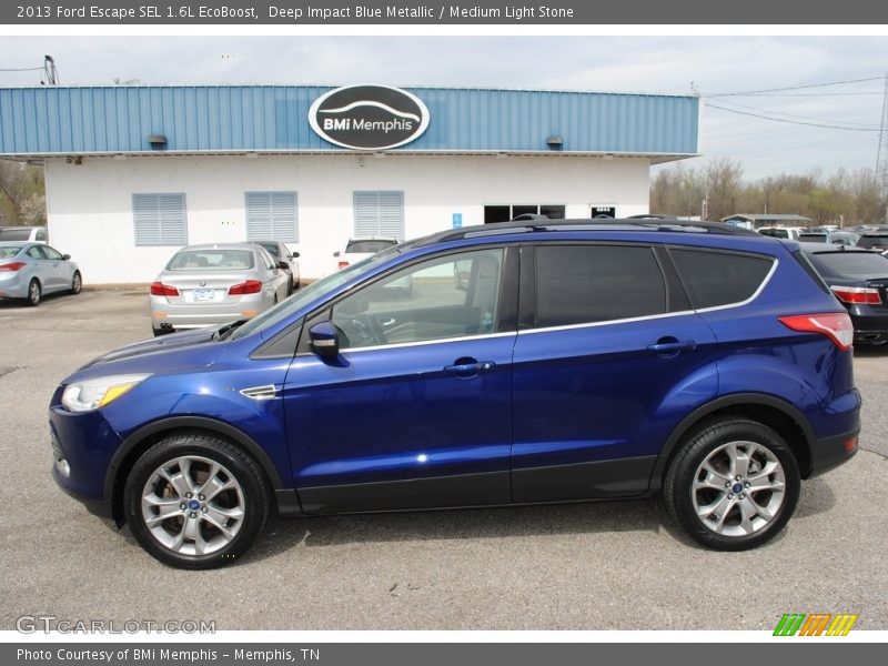 Deep Impact Blue Metallic / Medium Light Stone 2013 Ford Escape SEL 1.6L EcoBoost