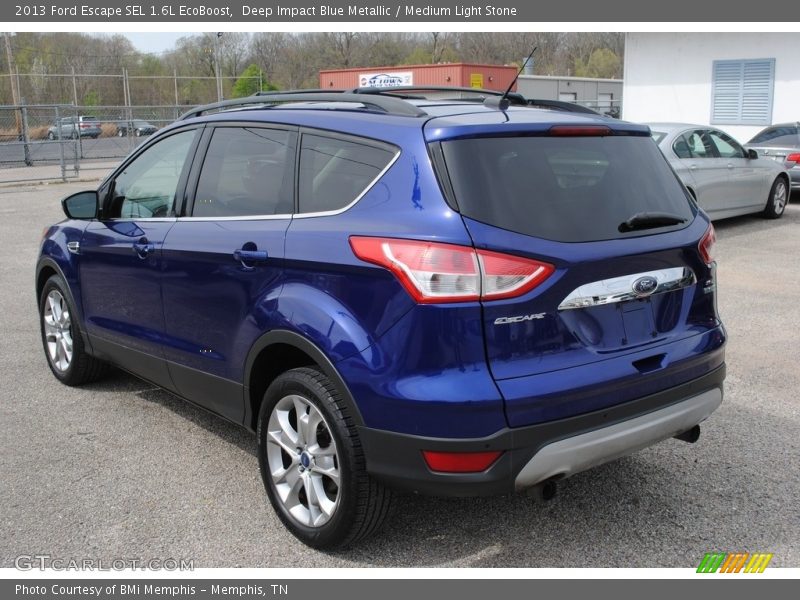Deep Impact Blue Metallic / Medium Light Stone 2013 Ford Escape SEL 1.6L EcoBoost
