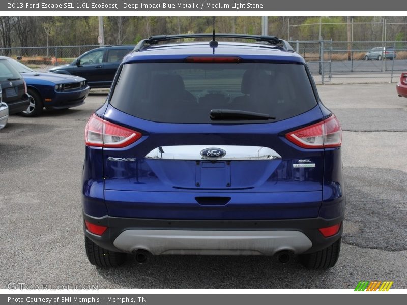 Deep Impact Blue Metallic / Medium Light Stone 2013 Ford Escape SEL 1.6L EcoBoost