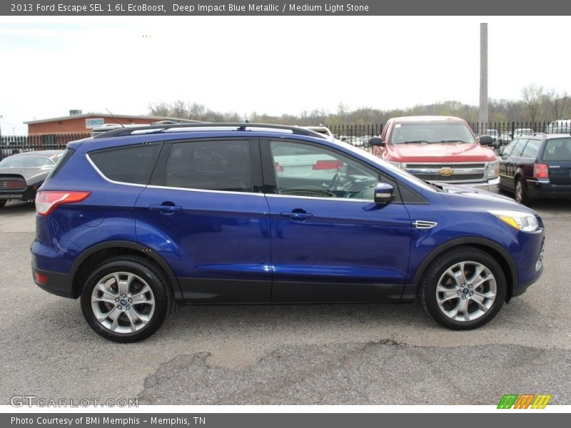 Deep Impact Blue Metallic / Medium Light Stone 2013 Ford Escape SEL 1.6L EcoBoost