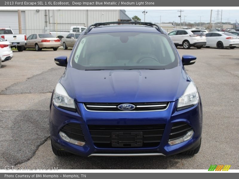 Deep Impact Blue Metallic / Medium Light Stone 2013 Ford Escape SEL 1.6L EcoBoost
