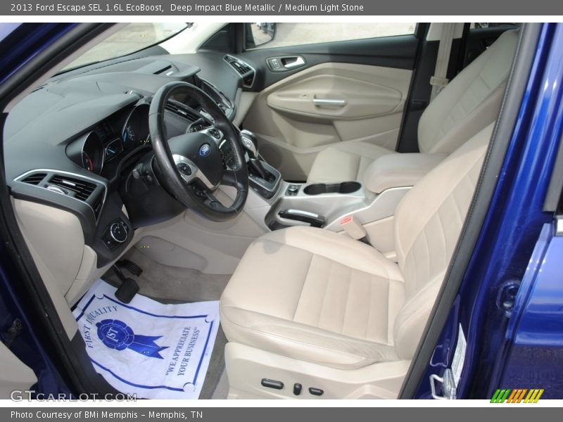 Deep Impact Blue Metallic / Medium Light Stone 2013 Ford Escape SEL 1.6L EcoBoost