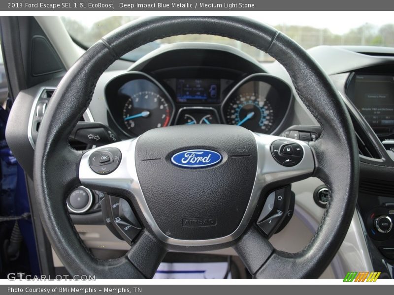 Deep Impact Blue Metallic / Medium Light Stone 2013 Ford Escape SEL 1.6L EcoBoost
