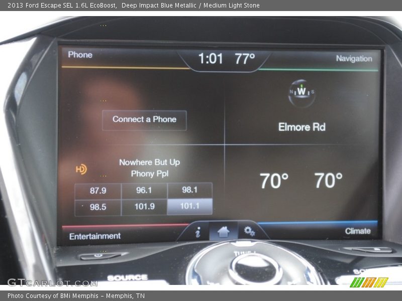 Deep Impact Blue Metallic / Medium Light Stone 2013 Ford Escape SEL 1.6L EcoBoost