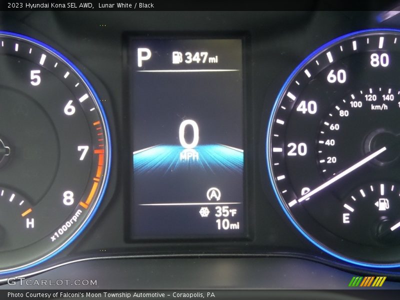 Lunar White / Black 2023 Hyundai Kona SEL AWD
