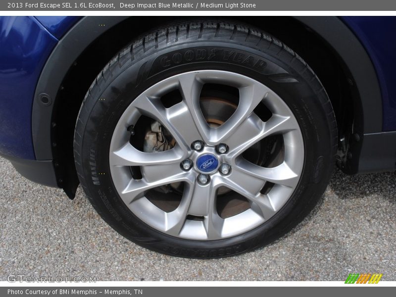 Deep Impact Blue Metallic / Medium Light Stone 2013 Ford Escape SEL 1.6L EcoBoost
