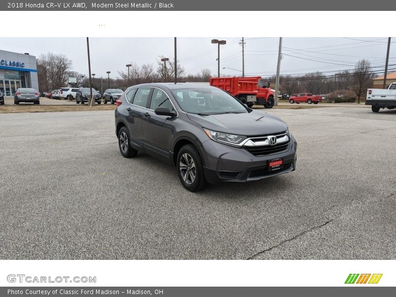 Modern Steel Metallic / Black 2018 Honda CR-V LX AWD