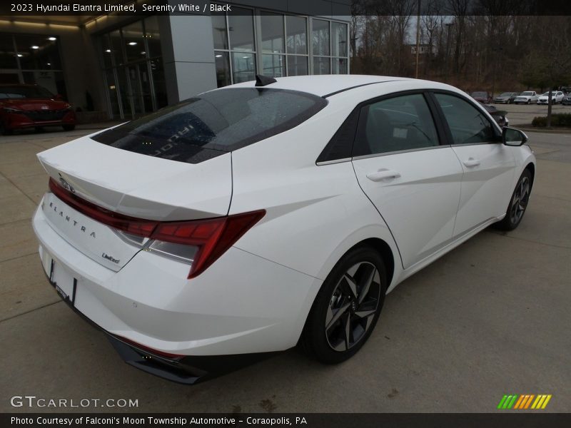 Serenity White / Black 2023 Hyundai Elantra Limited